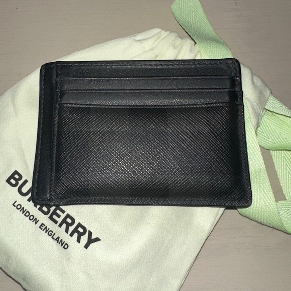 Burberry - London Check Money Clip Card Case - Picture 1 of 4